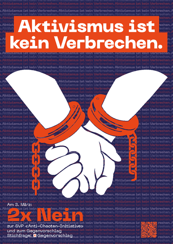 Frontimage Flyer «Aktivismus ist kein Verbrechen!»